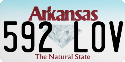 AR license plate 592LOV