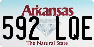 AR license plate 592LQE