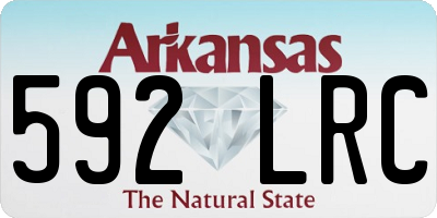 AR license plate 592LRC