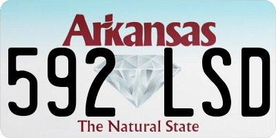 AR license plate 592LSD