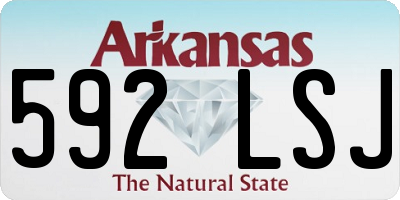 AR license plate 592LSJ