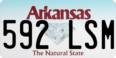 AR license plate 592LSM