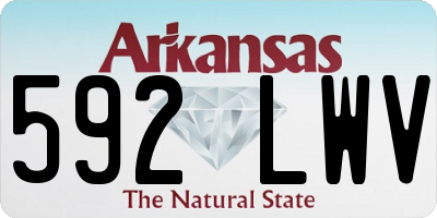 AR license plate 592LWV