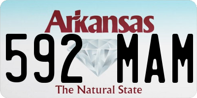 AR license plate 592MAM