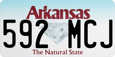 AR license plate 592MCJ