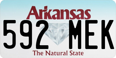 AR license plate 592MEK