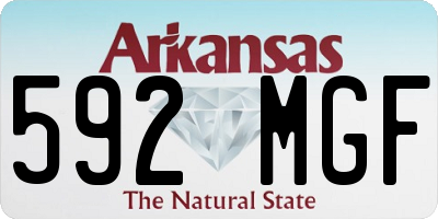 AR license plate 592MGF
