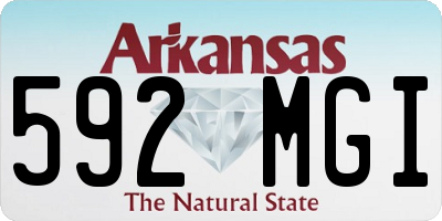 AR license plate 592MGI