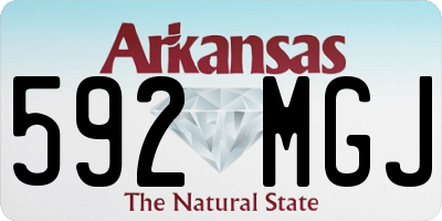 AR license plate 592MGJ