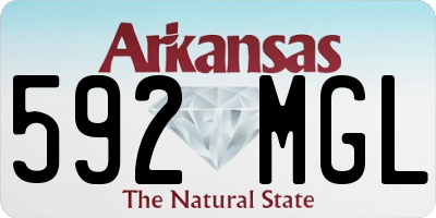 AR license plate 592MGL