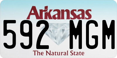 AR license plate 592MGM