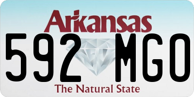 AR license plate 592MGO