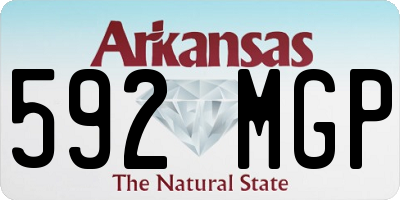 AR license plate 592MGP