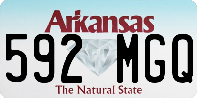 AR license plate 592MGQ