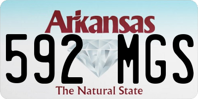 AR license plate 592MGS