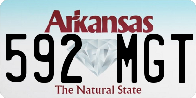 AR license plate 592MGT