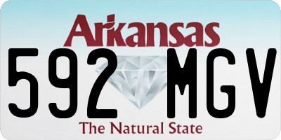 AR license plate 592MGV