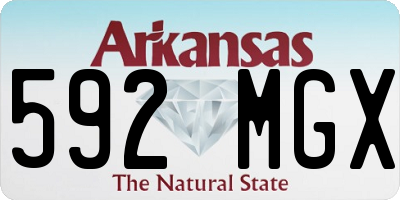 AR license plate 592MGX