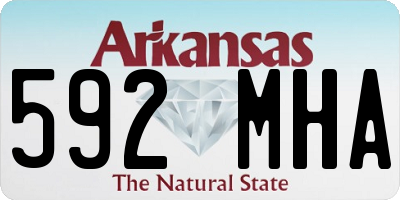 AR license plate 592MHA