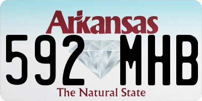 AR license plate 592MHB