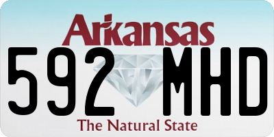 AR license plate 592MHD