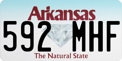 AR license plate 592MHF