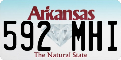 AR license plate 592MHI