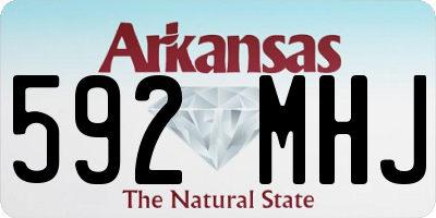 AR license plate 592MHJ