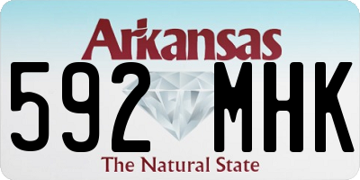 AR license plate 592MHK