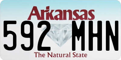 AR license plate 592MHN