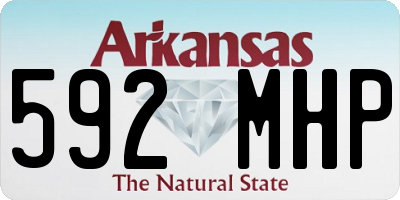 AR license plate 592MHP