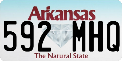 AR license plate 592MHQ