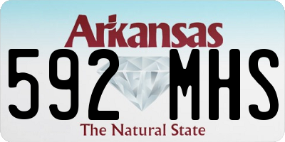 AR license plate 592MHS