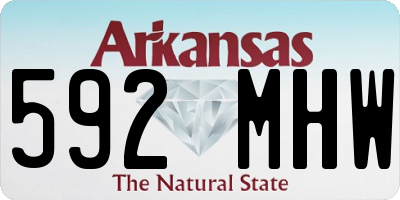AR license plate 592MHW