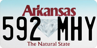 AR license plate 592MHY