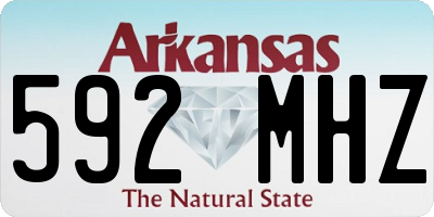 AR license plate 592MHZ