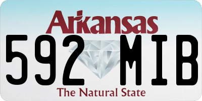 AR license plate 592MIB