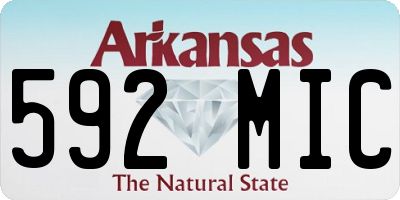 AR license plate 592MIC