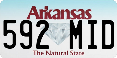 AR license plate 592MID