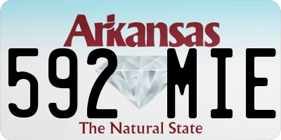 AR license plate 592MIE