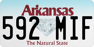 AR license plate 592MIF