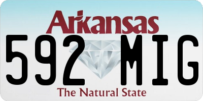 AR license plate 592MIG