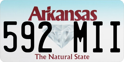 AR license plate 592MII