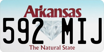 AR license plate 592MIJ