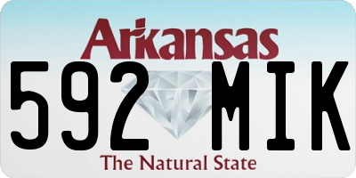 AR license plate 592MIK