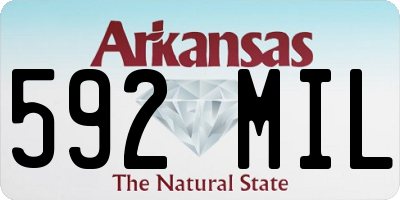 AR license plate 592MIL