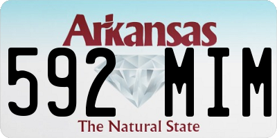 AR license plate 592MIM