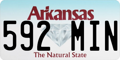 AR license plate 592MIN