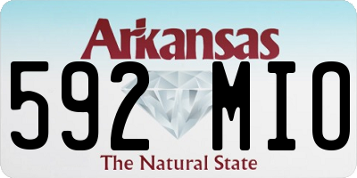AR license plate 592MIO