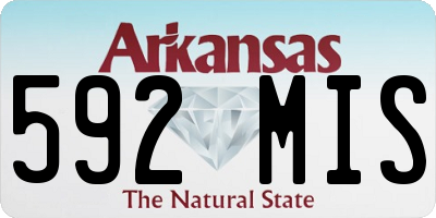 AR license plate 592MIS